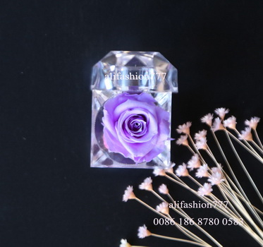 Preserved rose in Crystal Ring Box-07