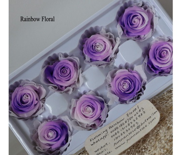 4-5CM (8pcs-box) Bi-color preserved rose head-04